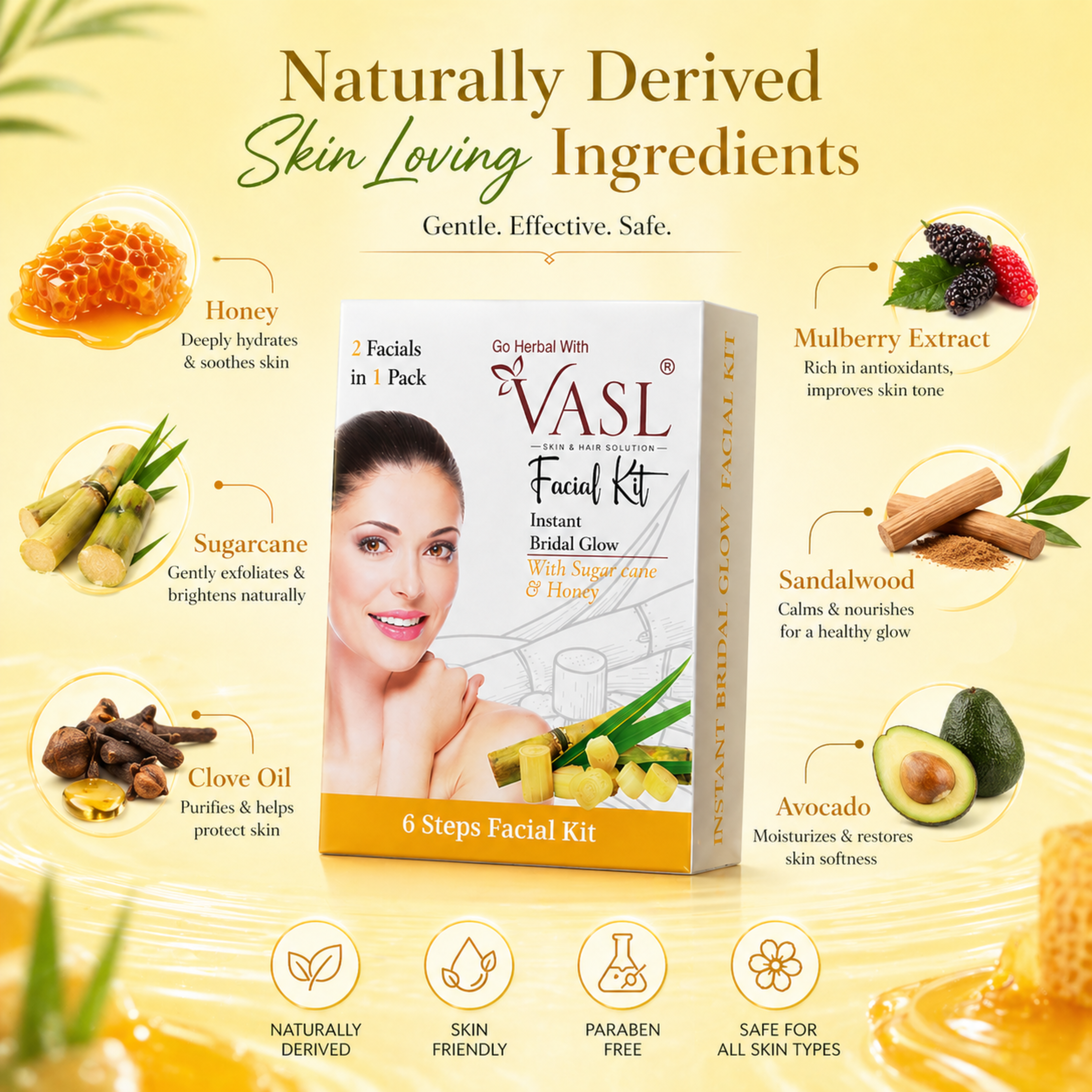 Sugarcane & Honey Facial Kit
