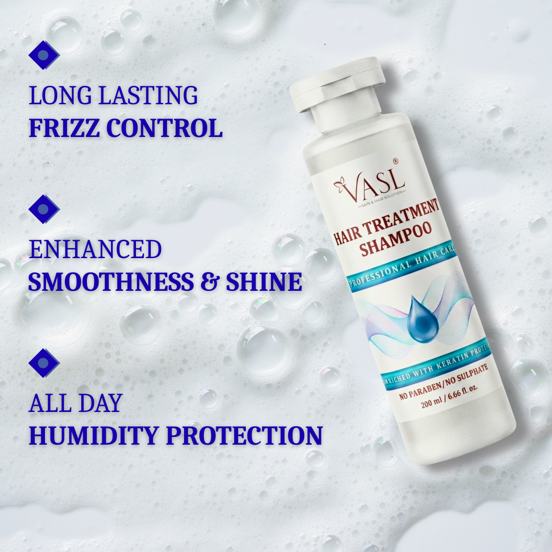 Vasl Keratin Shampoo for Frizzy & Chemically Treated Damaged Hair, Sulfate Free, 200ml - Image 3