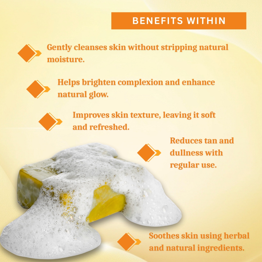VASL Haldi Soap – Herbal Turmeric Soap for Clear, Healthy & Radiant Skin 100 gm - Image 5