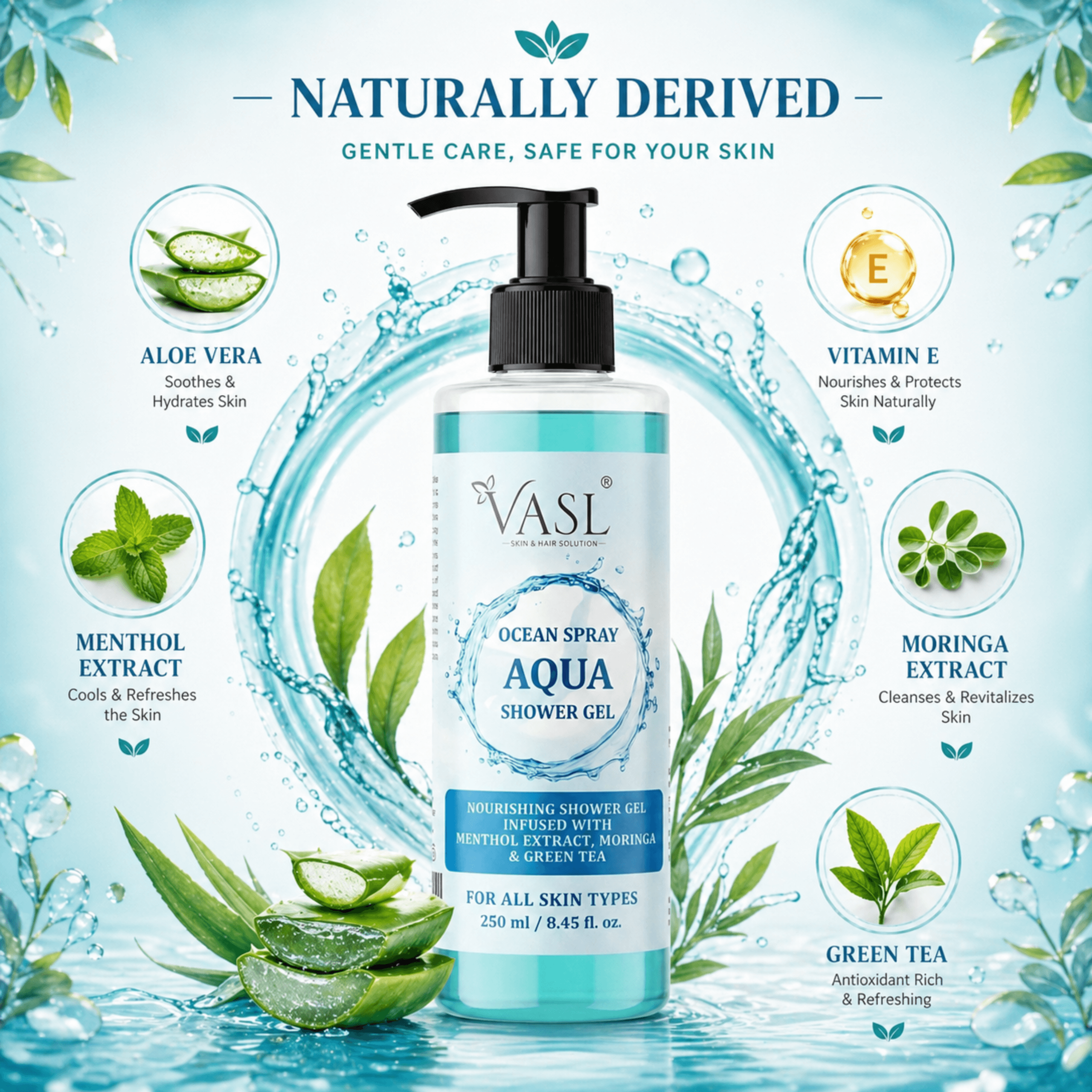 Ocean Spray AQUA Shower Gel - Image 4